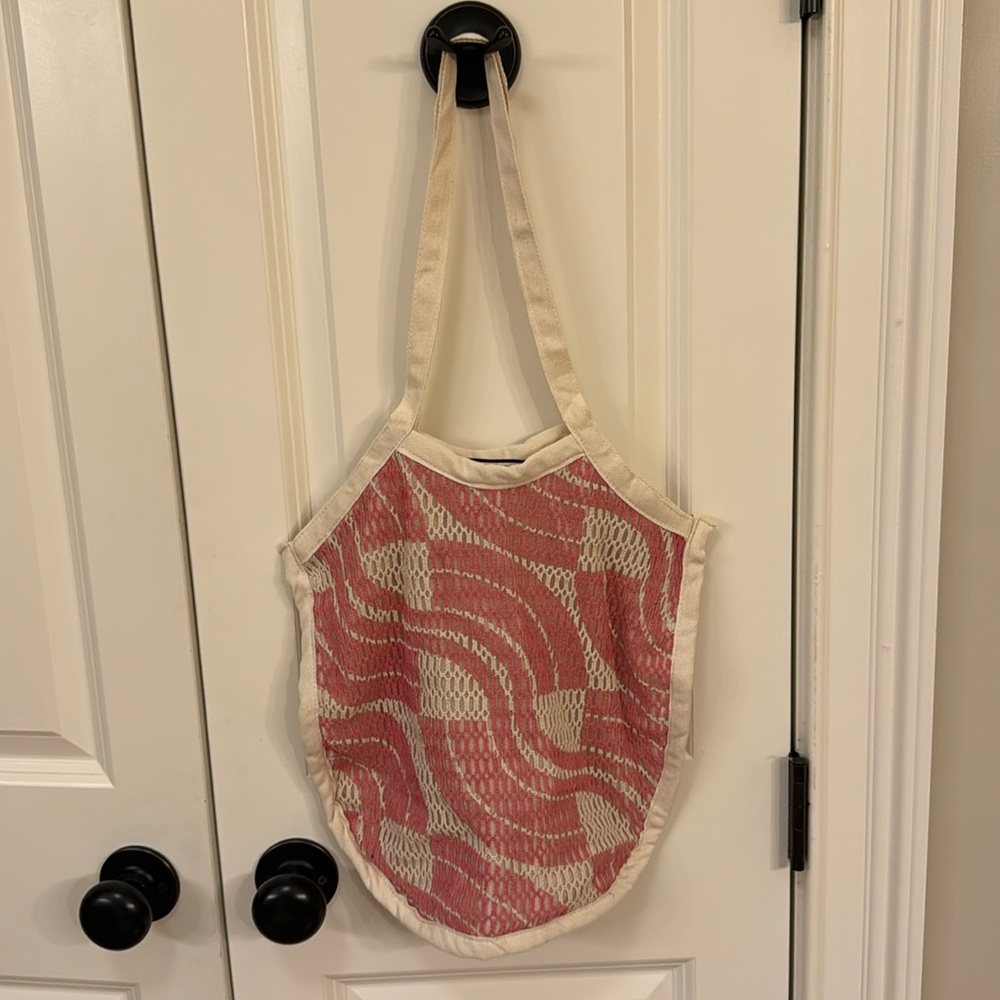 Pink Mapoesie Module Bag Mesh tote green print tote two bags new beachy boho net